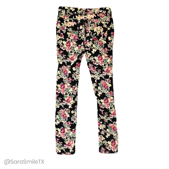 FREE PEOPLE Boho Autumn Floral Corduroy Skinny Pants - Picture 3 of 15